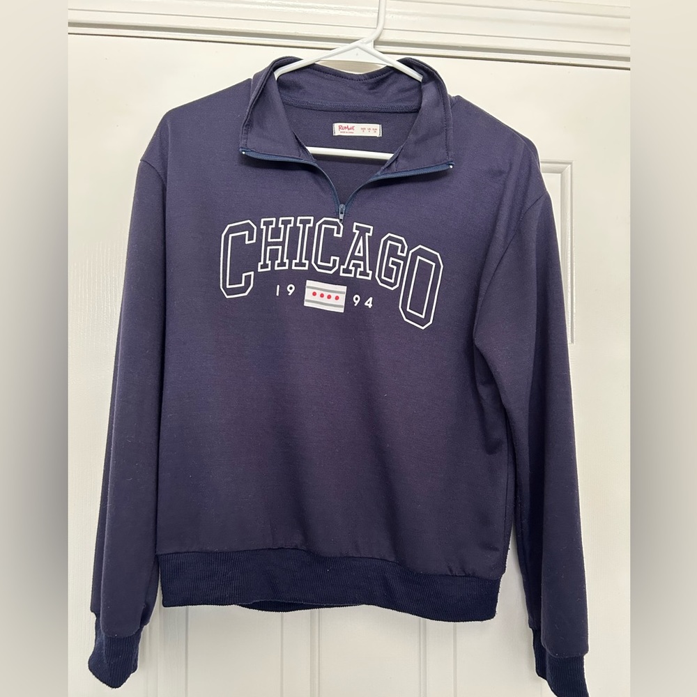 Romwe Grapic Quarter-Zip